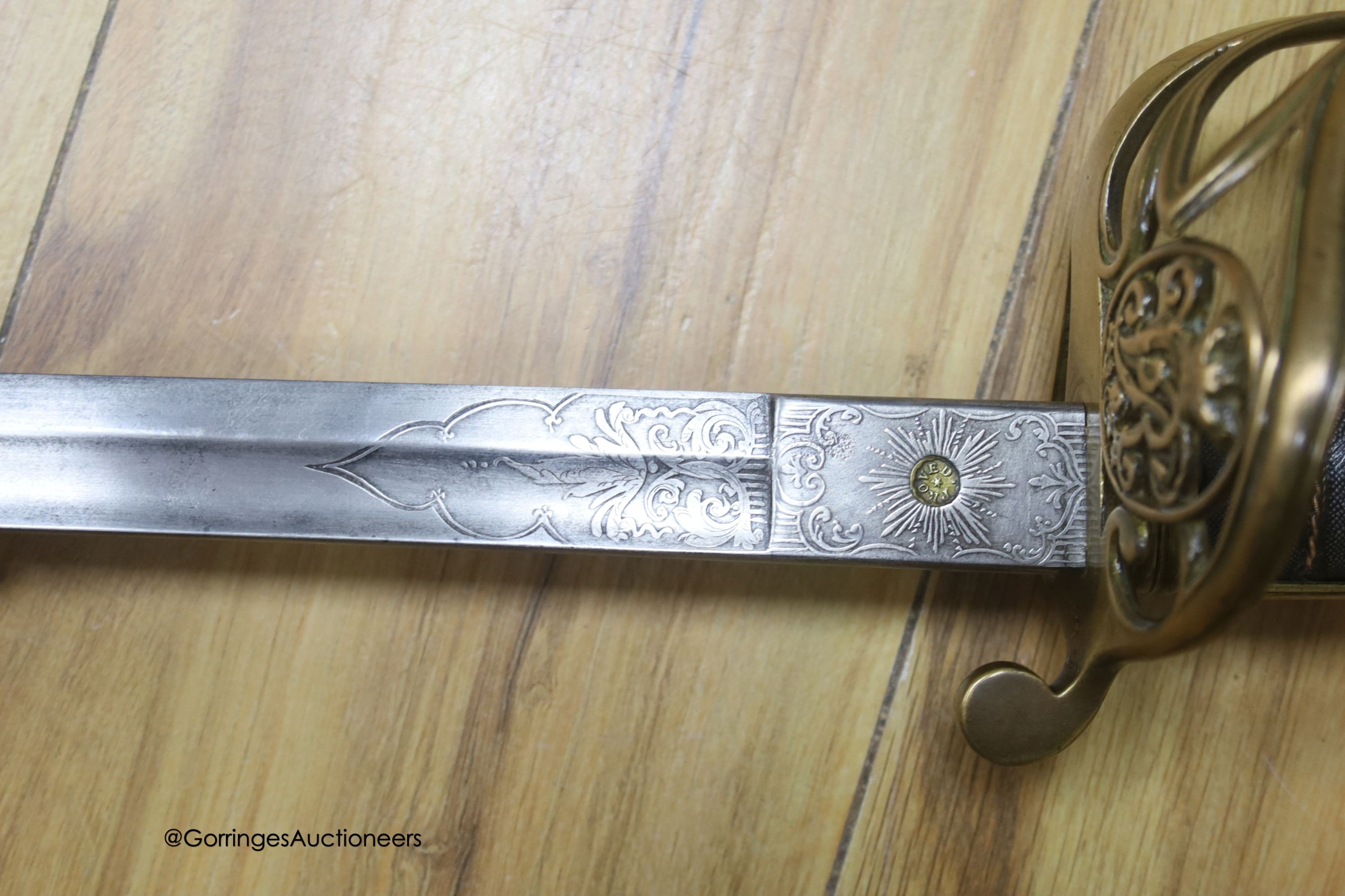 A Victorian officers sword, by Pulford & Co.